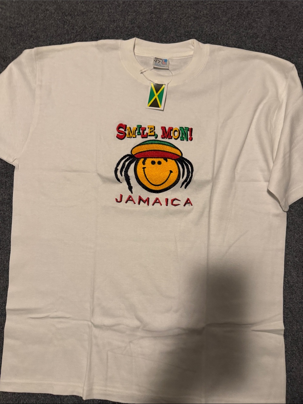 Smile Mon! Jamaica Kids White Graphic Tee